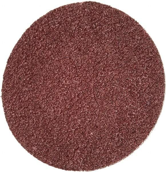 Merit Abrasives - 2" Disc Diam, 50 Grit, Aluminum Oxide Quick Change Disc - Type R Attaching System, Coated, Brown, 30,000 RPM, ALO Series - Eagle Tool & Supply