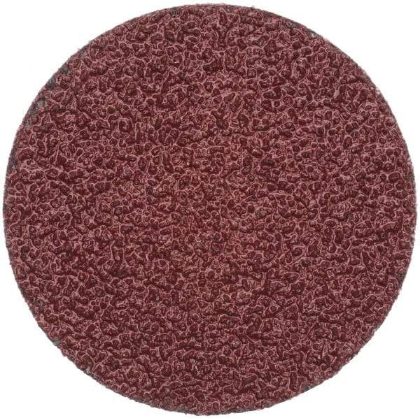 Merit Abrasives - 2" Disc Diam, 36 Grit, Aluminum Oxide Quick Change Disc - Type R Attaching System, Coated, Brown, 30,000 RPM, ALO Series - Eagle Tool & Supply