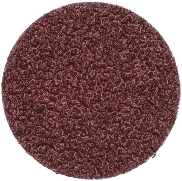 Merit Abrasives - 2" Disc Diam, 24 Grit, Aluminum Oxide Quick Change Disc - Type R Attaching System, Coated, Brown, 30,000 RPM, ALO Series - Eagle Tool & Supply