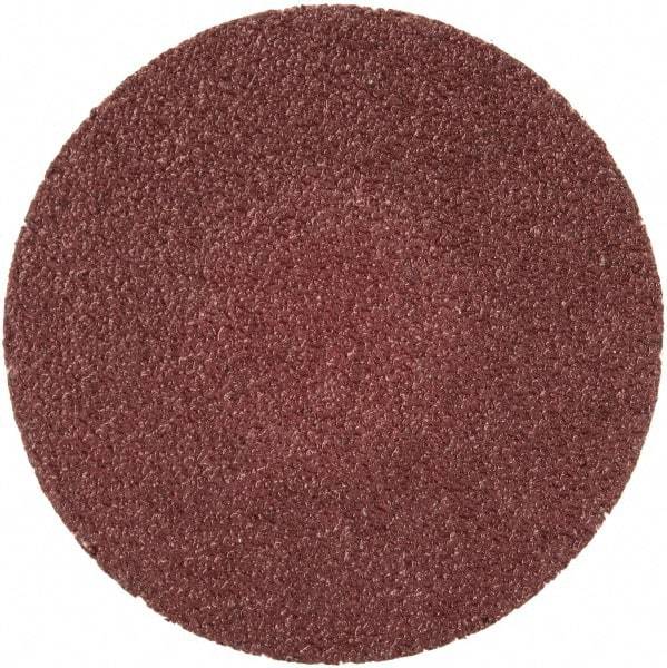 Merit Abrasives - 1-1/2" Disc Diam, 100 Grit, Aluminum Oxide Quick Change Disc - Type R Attaching System, Coated, Brown, 30,000 RPM, ALO Series - Eagle Tool & Supply