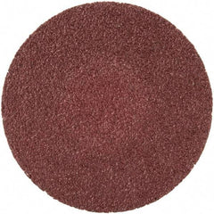 Merit Abrasives - 1-1/2" Disc Diam, 100 Grit, Aluminum Oxide Quick Change Disc - Type R Attaching System, Coated, Brown, 30,000 RPM, ALO Series - Eagle Tool & Supply