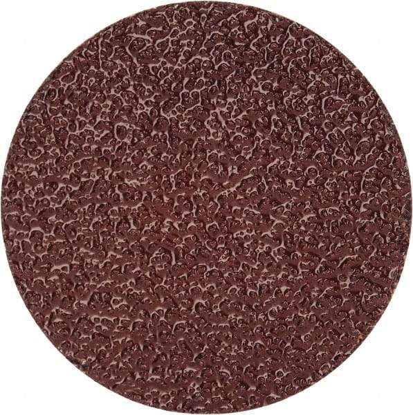 Merit Abrasives - 1-1/2" Disc Diam, 50 Grit, Aluminum Oxide Quick Change Disc - Type R Attaching System, Coated, Brown, 30,000 RPM, ALO Series - Eagle Tool & Supply