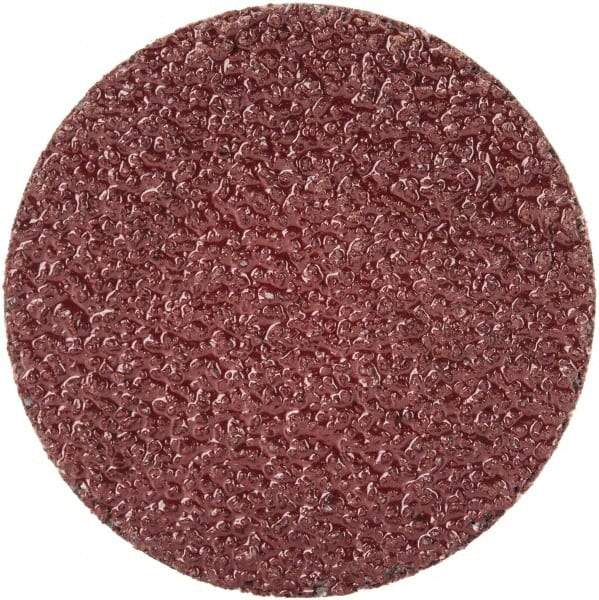 Merit Abrasives - 1-1/2" Disc Diam, 40 Grit, Aluminum Oxide Quick Change Disc - Type R Attaching System, Coated, Brown, 30,000 RPM, ALO Series - Eagle Tool & Supply