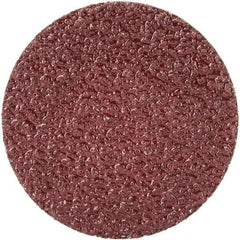 Merit Abrasives - 1-1/2" Disc Diam, 40 Grit, Aluminum Oxide Quick Change Disc - Type R Attaching System, Coated, Brown, 30,000 RPM, ALO Series - Eagle Tool & Supply