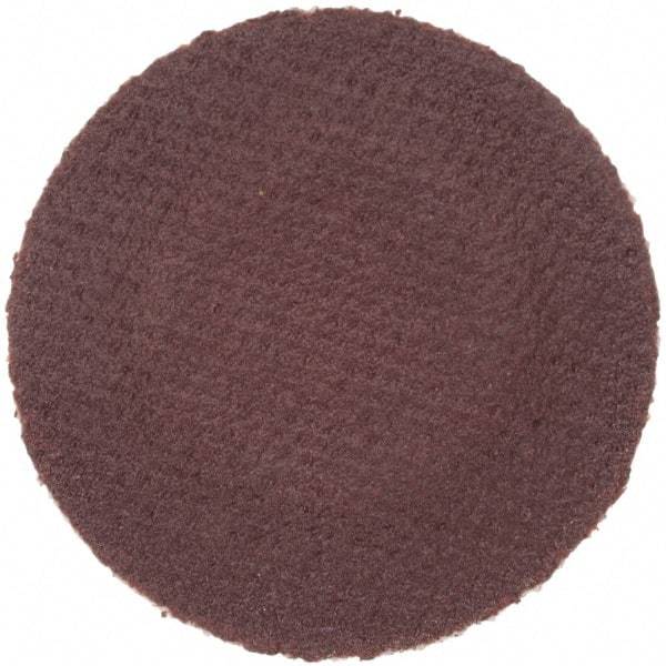 Merit Abrasives - 1" Disc Diam, 320 Grit, Aluminum Oxide Quick Change Disc - Type R Attaching System, Coated, Brown, 40,000 RPM, ALO Series - Eagle Tool & Supply