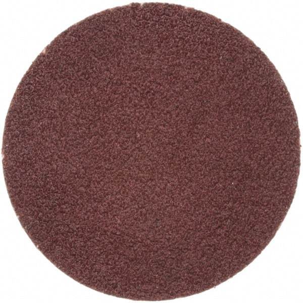 Merit Abrasives - 1" Disc Diam, 120 Grit, Aluminum Oxide Quick Change Disc - Type R Attaching System, Coated, Brown, 40,000 RPM, ALO Series - Eagle Tool & Supply