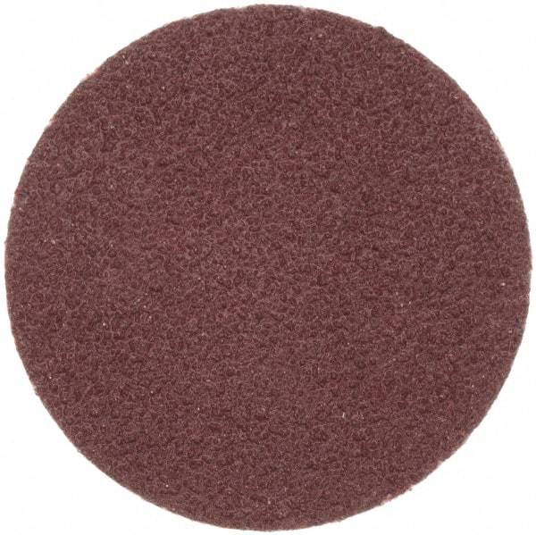 Merit Abrasives - 1" Disc Diam, 100 Grit, Aluminum Oxide Quick Change Disc - Type R Attaching System, Coated, Brown, 40,000 RPM, ALO Series - Eagle Tool & Supply