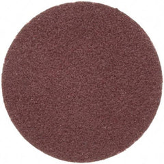 Merit Abrasives - 1" Disc Diam, 100 Grit, Aluminum Oxide Quick Change Disc - Type R Attaching System, Coated, Brown, 40,000 RPM, ALO Series - Eagle Tool & Supply