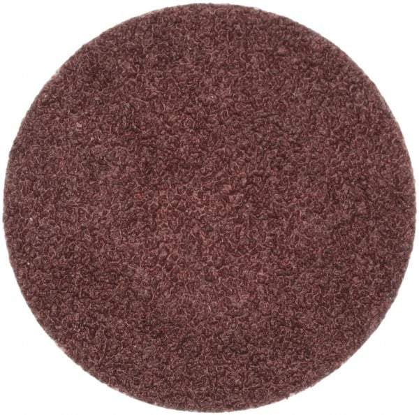 Merit Abrasives - 1" Disc Diam, 80 Grit, Aluminum Oxide Quick Change Disc - Type R Attaching System, Coated, Brown, 40,000 RPM, ALO Series - Eagle Tool & Supply
