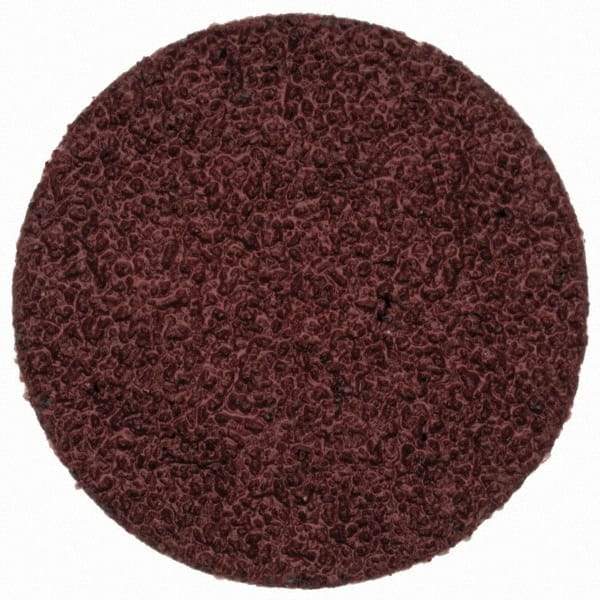Merit Abrasives - 1" Disc Diam, 60 Grit, Aluminum Oxide Quick Change Disc - Type R Attaching System, Coated, Brown, 40,000 RPM, ALO Series - Eagle Tool & Supply