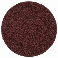 Merit Abrasives - 1" Disc Diam, 60 Grit, Aluminum Oxide Quick Change Disc - Type R Attaching System, Coated, Brown, 40,000 RPM, ALO Series - Eagle Tool & Supply