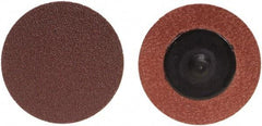 Merit Abrasives - 1" Disc Diam, 50 Grit, Aluminum Oxide Quick Change Disc - Type R Attaching System, Coated, Brown, 40,000 RPM, ALO Series - Eagle Tool & Supply