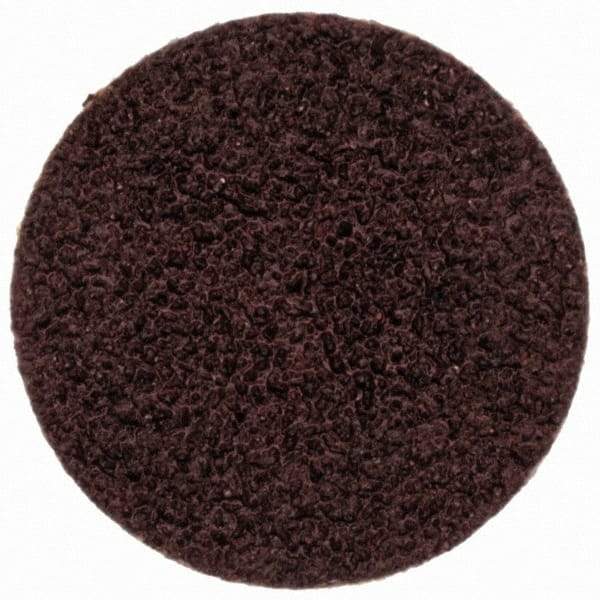 Merit Abrasives - 3/4" Disc Diam, 80 Grit, Aluminum Oxide Quick Change Disc - Type S Attaching System, Coated, Brown, 40,000 RPM, ALO Series - Eagle Tool & Supply