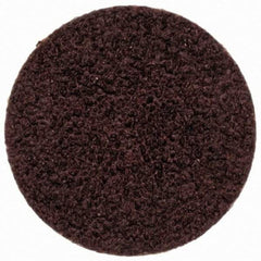 Merit Abrasives - 3/4" Disc Diam, 80 Grit, Aluminum Oxide Quick Change Disc - Type S Attaching System, Coated, Brown, 40,000 RPM, ALO Series - Eagle Tool & Supply