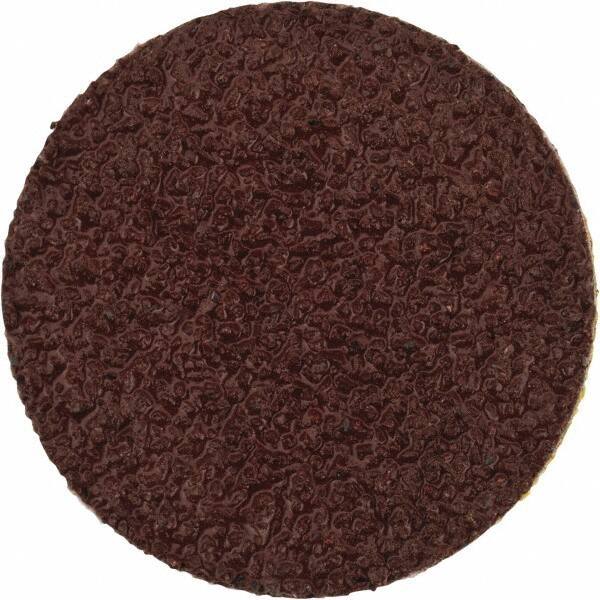 Merit Abrasives - 3/4" Disc Diam, 60 Grit, Aluminum Oxide Quick Change Disc - Type S Attaching System, Coated, Brown, 40,000 RPM, ALO Series - Eagle Tool & Supply