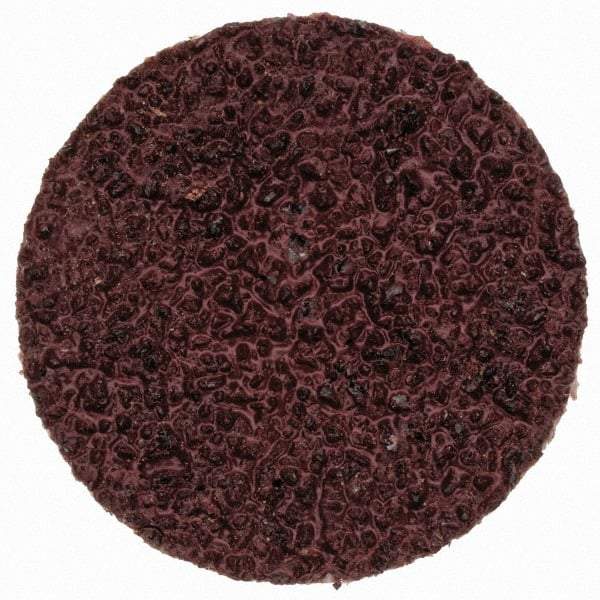 Merit Abrasives - 3/4" Disc Diam, 50 Grit, Aluminum Oxide Quick Change Disc - Type S Attaching System, Coated, Brown, 40,000 RPM, ALO Series - Eagle Tool & Supply