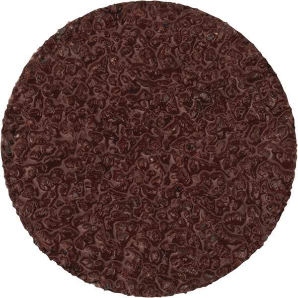 Merit Abrasives - 3/4" Disc Diam, 40 Grit, Aluminum Oxide Quick Change Disc - Type S Attaching System, Coated, Brown, 40,000 RPM, ALO Series - Eagle Tool & Supply
