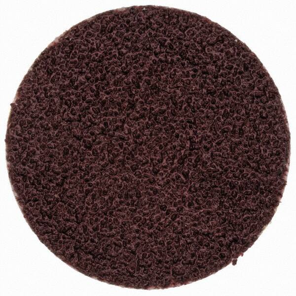 Merit Abrasives - 3/4" Disc Diam, 100 Grit, Aluminum Oxide Quick Change Disc - Type R Attaching System, Coated, Brown, 40,000 RPM, ALO Series - Eagle Tool & Supply