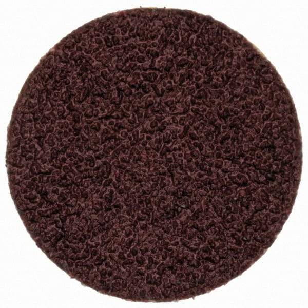 Merit Abrasives - 3/4" Disc Diam, 80 Grit, Aluminum Oxide Quick Change Disc - Type R Attaching System, Coated, Brown, 40,000 RPM, ALO Series - Eagle Tool & Supply
