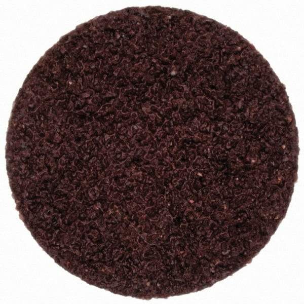 Merit Abrasives - 3/4" Disc Diam, 60 Grit, Aluminum Oxide Quick Change Disc - Type R Attaching System, Coated, Brown, 40,000 RPM, ALO Series - Eagle Tool & Supply