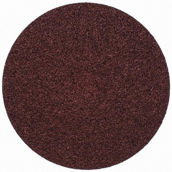 Merit Abrasives - 3" Disc Diam, 50 Grit, Aluminum Oxide Quick Change Disc - Type S Attaching System, Coated, Brown, 20,000 RPM, ALO Series - Eagle Tool & Supply