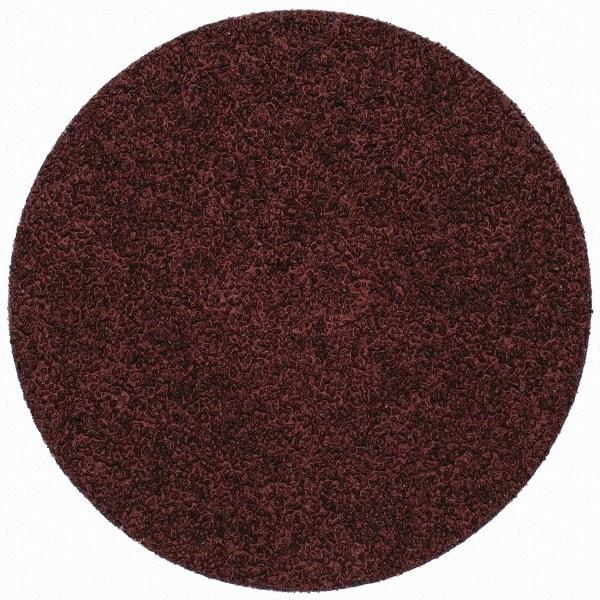 Merit Abrasives - 3" Disc Diam, 40 Grit, Aluminum Oxide Quick Change Disc - Type S Attaching System, Coated, Brown, 20,000 RPM, ALO Series - Eagle Tool & Supply