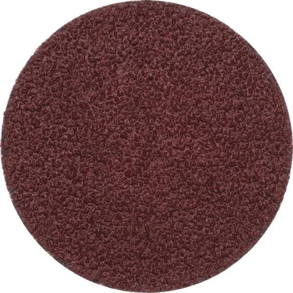 Merit Abrasives - 2" Disc Diam, 40 Grit, Aluminum Oxide Quick Change Disc - Type P Attaching System, Coated, Brown, 30,000 RPM, ALO Series - Eagle Tool & Supply