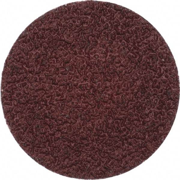 Merit Abrasives - 2" Disc Diam, 36 Grit, Aluminum Oxide Quick Change Disc - Type P Attaching System, Coated, Brown, 30,000 RPM, ALO Series - Eagle Tool & Supply