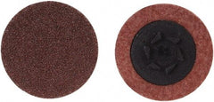 Merit Abrasives - 2" Disc Diam, 100 Grit, Aluminum Oxide Quick Change Disc - Type P Attaching System, Coated, Brown, 30,000 RPM, ALO Series - Eagle Tool & Supply