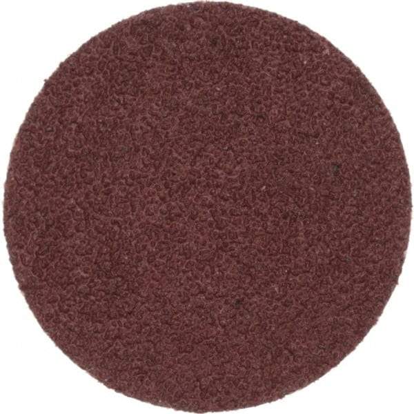 Merit Abrasives - 1-1/2" Disc Diam, 60 Grit, Aluminum Oxide Quick Change Disc - Type P Attaching System, Coated, Brown, 30,000 RPM, ALO Series - Eagle Tool & Supply