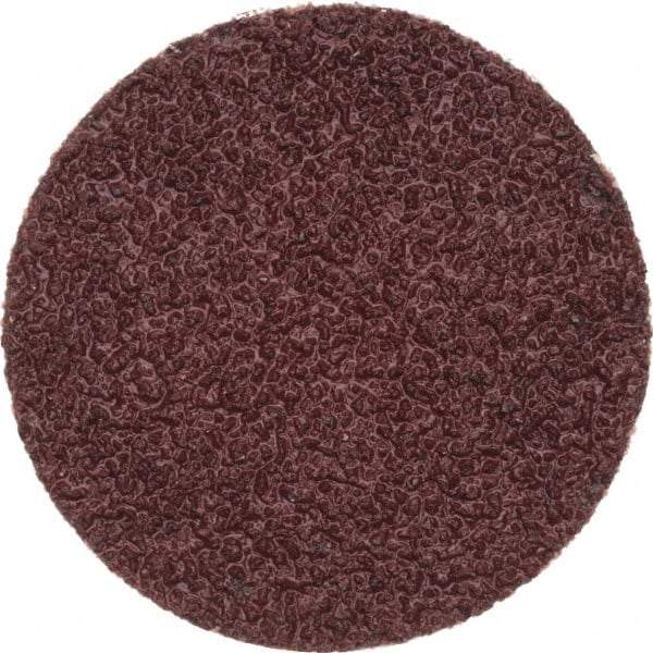 Merit Abrasives - 1-1/2" Disc Diam, 40 Grit, Aluminum Oxide Quick Change Disc - Type P Attaching System, Coated, Brown, 30,000 RPM, ALO Series - Eagle Tool & Supply
