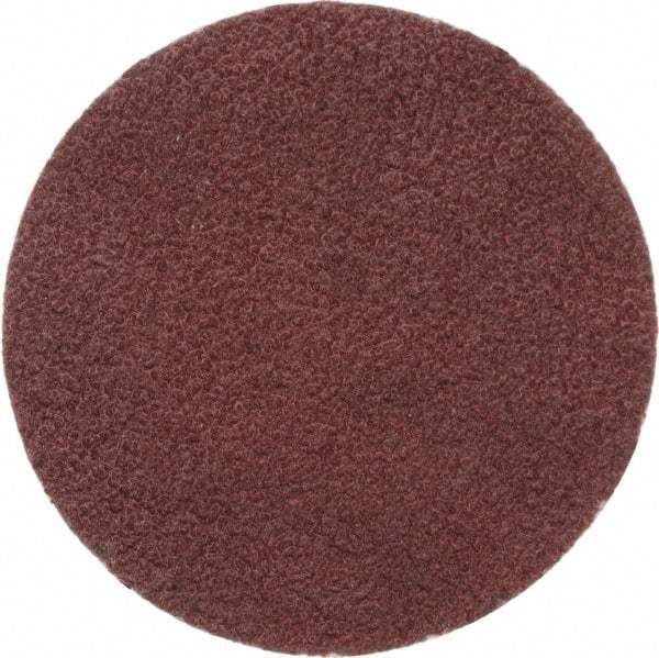 Merit Abrasives - 1" Disc Diam, 120 Grit, Aluminum Oxide Quick Change Disc - Type P Attaching System, Coated, Brown, 40,000 RPM, ALO Series - Eagle Tool & Supply