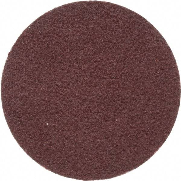 Merit Abrasives - 1" Disc Diam, 100 Grit, Aluminum Oxide Quick Change Disc - Type P Attaching System, Coated, Brown, 40,000 RPM, ALO Series - Eagle Tool & Supply