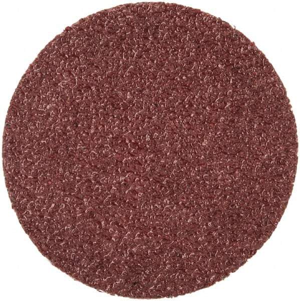 Merit Abrasives - 1" Disc Diam, 80 Grit, Aluminum Oxide Quick Change Disc - Type P Attaching System, Coated, Brown, 40,000 RPM, ALO Series - Eagle Tool & Supply