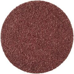 Merit Abrasives - 1" Disc Diam, 80 Grit, Aluminum Oxide Quick Change Disc - Type P Attaching System, Coated, Brown, 40,000 RPM, ALO Series - Eagle Tool & Supply