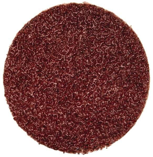 Merit Abrasives - 1" Disc Diam, 60 Grit, Aluminum Oxide Quick Change Disc - Type P Attaching System, Coated, Brown, 40,000 RPM, ALO Series - Eagle Tool & Supply