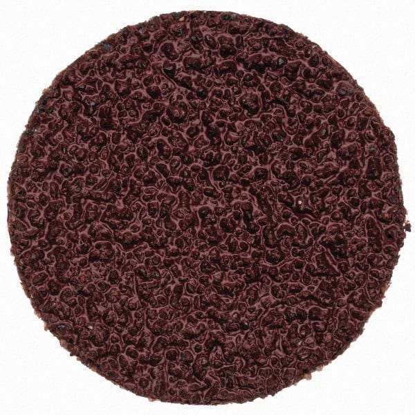 Merit Abrasives - 1" Disc Diam, 40 Grit, Aluminum Oxide Quick Change Disc - Type P Attaching System, Coated, Brown, 40,000 RPM, ALO Series - Eagle Tool & Supply