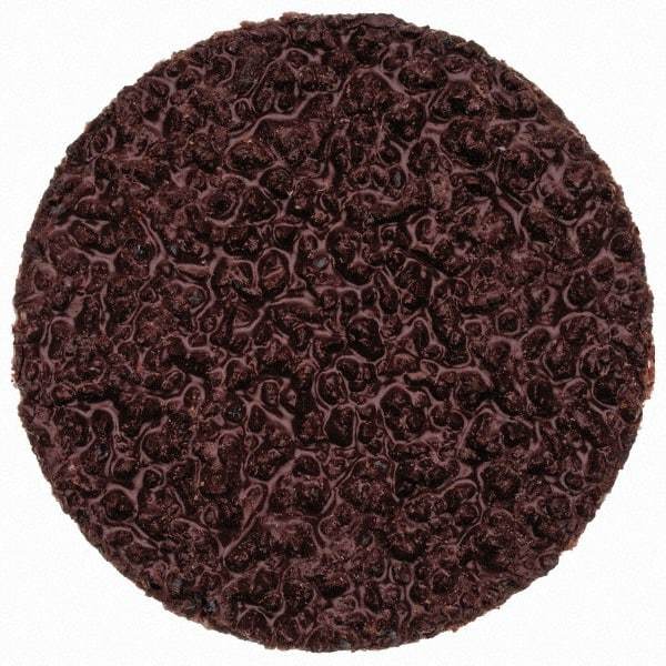 Merit Abrasives - 1" Disc Diam, 36 Grit, Aluminum Oxide Quick Change Disc - Type P Attaching System, Coated, Brown, 40,000 RPM, ALO Series - Eagle Tool & Supply
