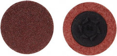 Merit Abrasives - 1" Disc Diam, 180 Grit, Aluminum Oxide Quick Change Disc - Type P Attaching System, Coated, Brown, 40,000 RPM, ALO Series - Eagle Tool & Supply