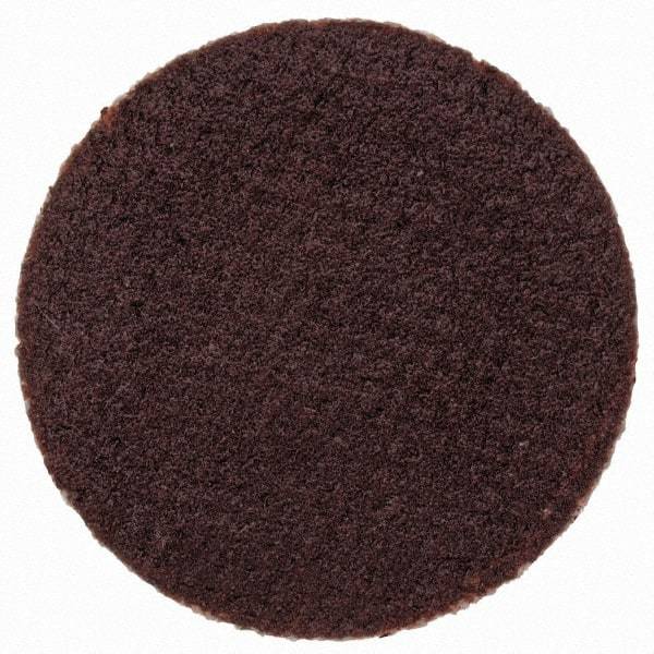 Merit Abrasives - 3/4" Disc Diam, 320 Grit, Aluminum Oxide Quick Change Disc - Type P Attaching System, Coated, Brown, 40,000 RPM, ALO Series - Eagle Tool & Supply
