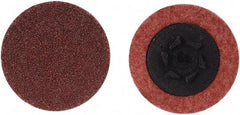 Merit Abrasives - 3/4" Disc Diam, 80 Grit, Aluminum Oxide Quick Change Disc - Type P Attaching System, Coated, Brown, 40,000 RPM, ALO Series - Eagle Tool & Supply