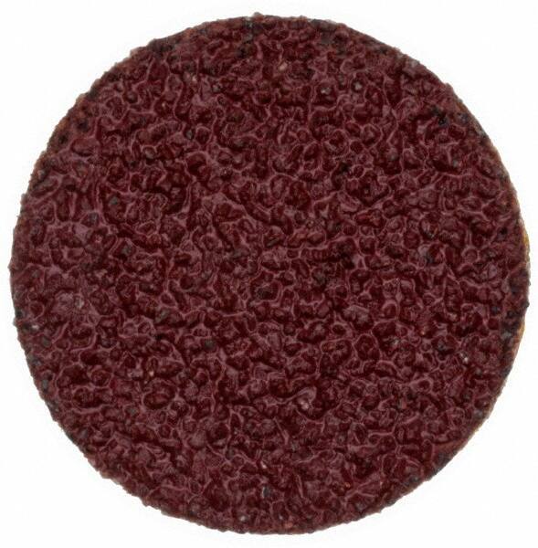 Merit Abrasives - 3/4" Disc Diam, 50 Grit, Aluminum Oxide Quick Change Disc - Type P Attaching System, Coated, Brown, 40,000 RPM, ALO Series - Eagle Tool & Supply
