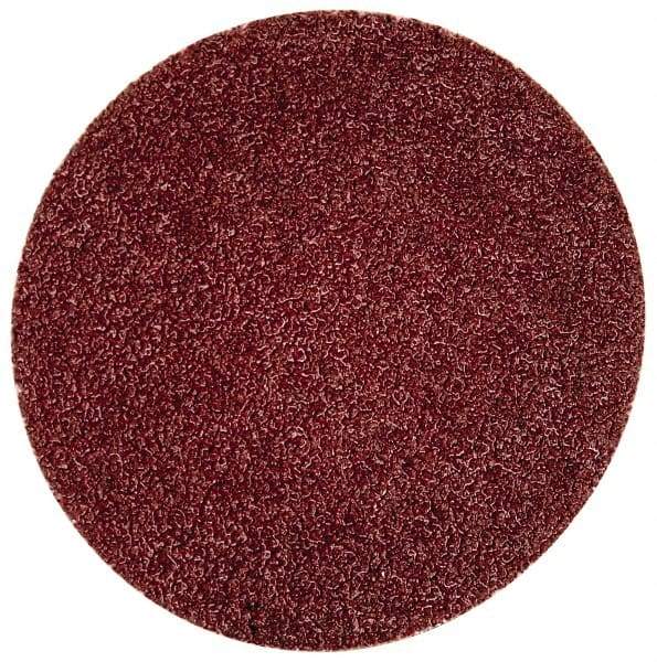 Merit Abrasives - 2" Disc Diam, 80 Grit, Aluminum Oxide Quick Change Disc - Type R Attaching System, Coated, Brown, 30,000 RPM, ALO Series - Eagle Tool & Supply