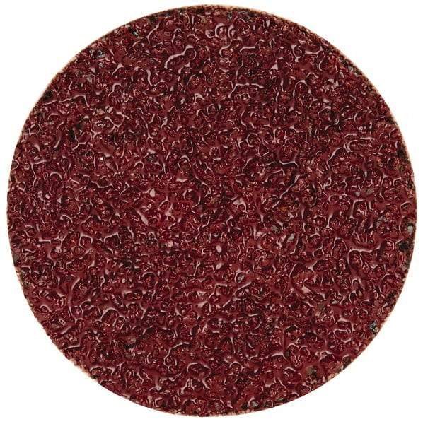 Merit Abrasives - 2" Disc Diam, 24 Grit, Aluminum Oxide Quick Change Disc - Type S Attaching System, Coated, Brown, 30,000 RPM, ALO Series - Eagle Tool & Supply