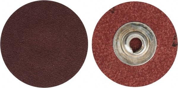 Merit Abrasives - 1-1/2" Disc Diam, 120 Grit, Aluminum Oxide Quick Change Disc - Type S Attaching System, Coated, Brown, 30,000 RPM, ALO Series - Eagle Tool & Supply