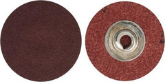 Merit Abrasives - 1-1/2" Disc Diam, 120 Grit, Aluminum Oxide Quick Change Disc - Type S Attaching System, Coated, Brown, 30,000 RPM, ALO Series - Eagle Tool & Supply