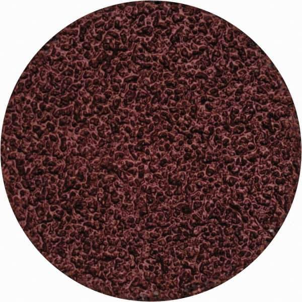 Merit Abrasives - 1-1/2" Disc Diam, 40 Grit, Aluminum Oxide Quick Change Disc - Type S Attaching System, Coated, Brown, 30,000 RPM, ALO Series - Eagle Tool & Supply