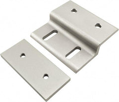 80/20 Inc. - 90mm Wide, Open Shelving Accessory/Component - Aluminum, Clear Anodized Finish, 87mm Long, Use with 45 Series & Bolt Kits 75-3619 & 11-8318 - Eagle Tool & Supply