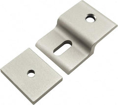 80/20 Inc. - 25mm Wide, Open Shelving Accessory/Component - Aluminum, Clear Anodized Finish, 49mm Long, Use with 25 Series & Bolt Kits 75-3404 & 13-6312 - Eagle Tool & Supply