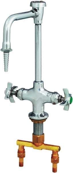 T&S Brass - Standard with Hose Thread, 2 Way Design, Deck Mount, Laboratory Faucet - Lever Handle - Eagle Tool & Supply